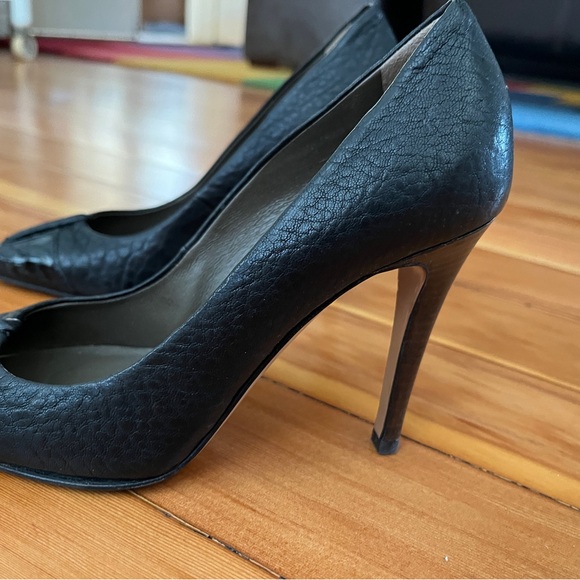 Italian leather high heels shoes with crocodile details size 35 eu - Picture 4 of 7